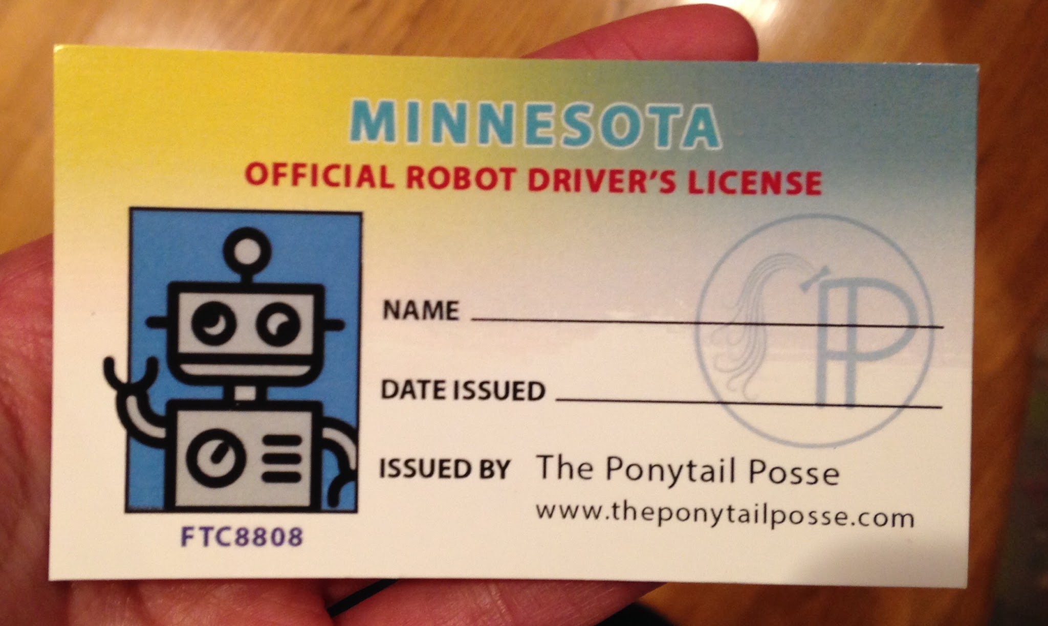 Robot driver's license